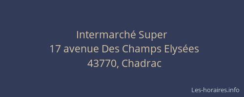 Intermarch&eacute; Super
