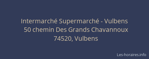 Intermarch&eacute; Supermarch&eacute; - Vulbens