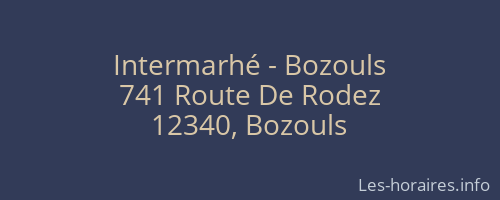 Intermarhé - Bozouls