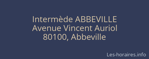 Intermède ABBEVILLE
