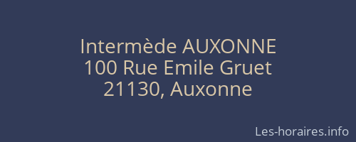 Intermède AUXONNE