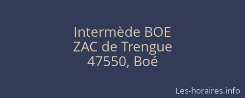 Intermède BOE