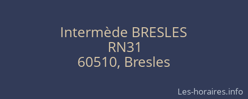 Intermède BRESLES