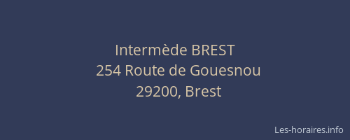 Intermède BREST