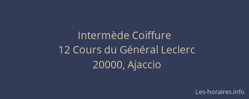 Intermède Coiffure