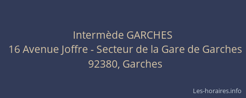 Intermède GARCHES