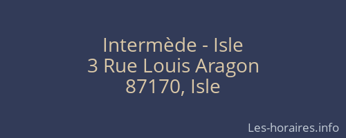 Intermède - Isle
