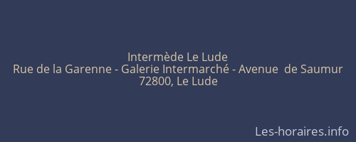 Intermède Le Lude