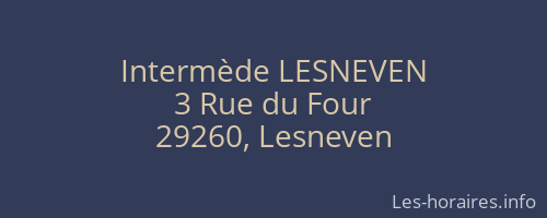 Intermède LESNEVEN