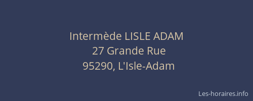 Intermède LISLE ADAM