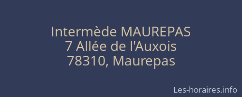 Intermède MAUREPAS