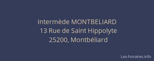 Intermède MONTBELIARD