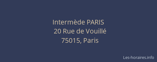 Intermède PARIS