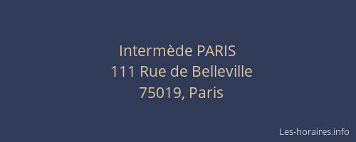 Intermède PARIS
