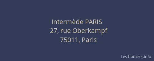 Intermède PARIS