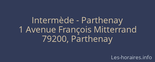 Intermède - Parthenay