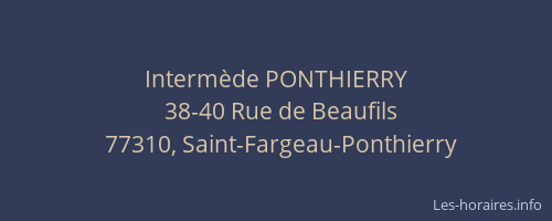 Intermède PONTHIERRY