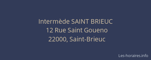 Intermède SAINT BRIEUC