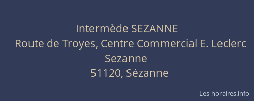 Intermède SEZANNE