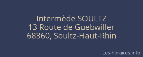 Intermède SOULTZ