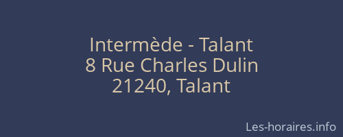 Intermède - Talant