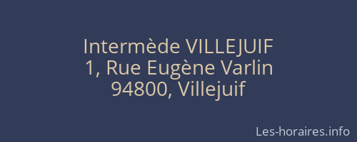 Intermède VILLEJUIF