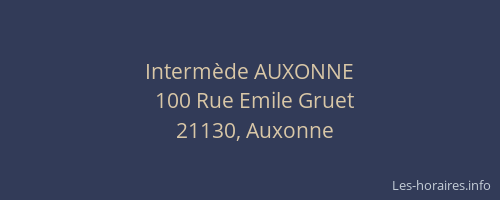 Interm&egrave;de AUXONNE