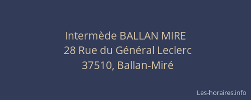 Interm&egrave;de BALLAN MIRE