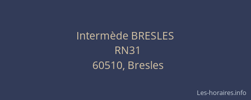 Interm&egrave;de BRESLES