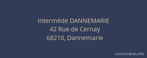 Interm&egrave;de DANNEMARIE