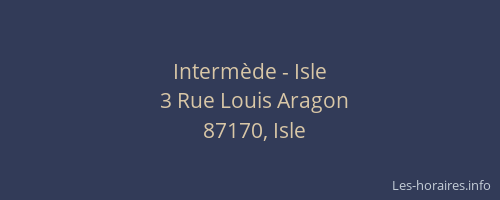 Intermède - Isle
