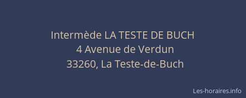 Interm&egrave;de LA TESTE DE BUCH