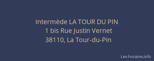 Interm&egrave;de LA TOUR DU PIN
