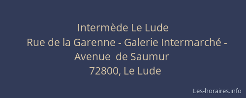 Interm&egrave;de Le Lude