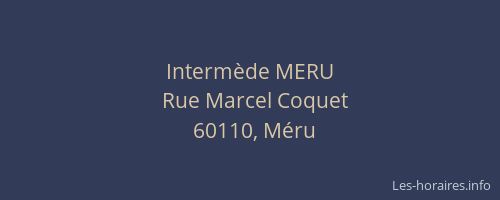 Interm&egrave;de MERU