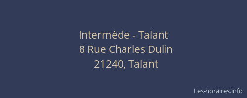 Intermède - Talant