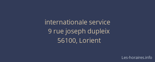 internationale service