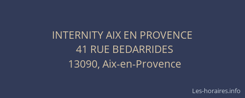 INTERNITY AIX EN PROVENCE