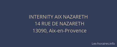 INTERNITY AIX NAZARETH