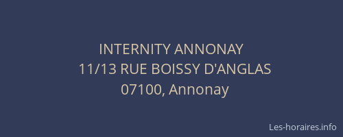 INTERNITY ANNONAY