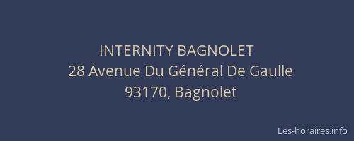 INTERNITY BAGNOLET