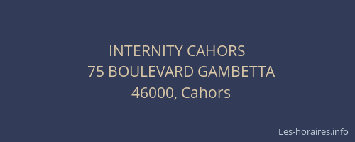 INTERNITY CAHORS
