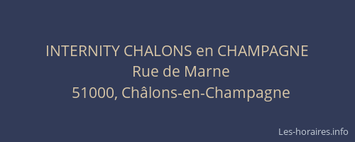 INTERNITY CHALONS en CHAMPAGNE