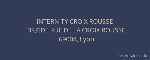 INTERNITY CROIX ROUSSE