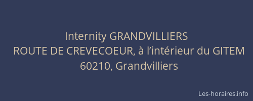 Internity GRANDVILLIERS