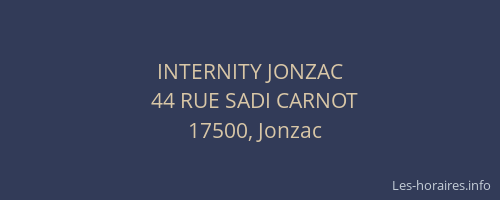 INTERNITY JONZAC