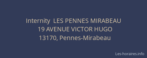 Internity  LES PENNES MIRABEAU