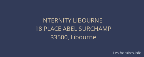 INTERNITY LIBOURNE