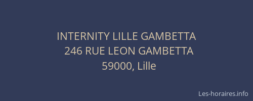 INTERNITY LILLE GAMBETTA
