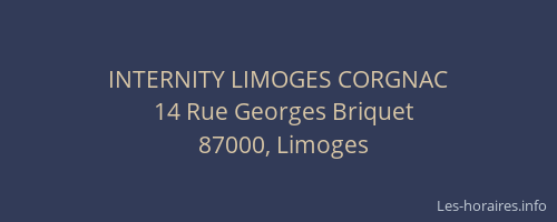 INTERNITY LIMOGES CORGNAC